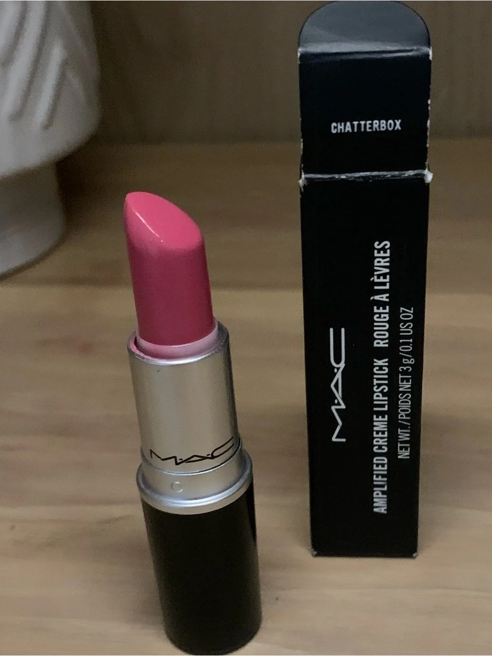 MAC Cosmetics Amplified Creme Lipstick — Vibrant Pink Chatterbox